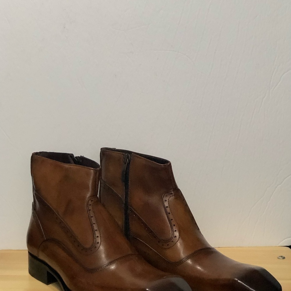 Emilio Franco ankle boot side zipper cognac